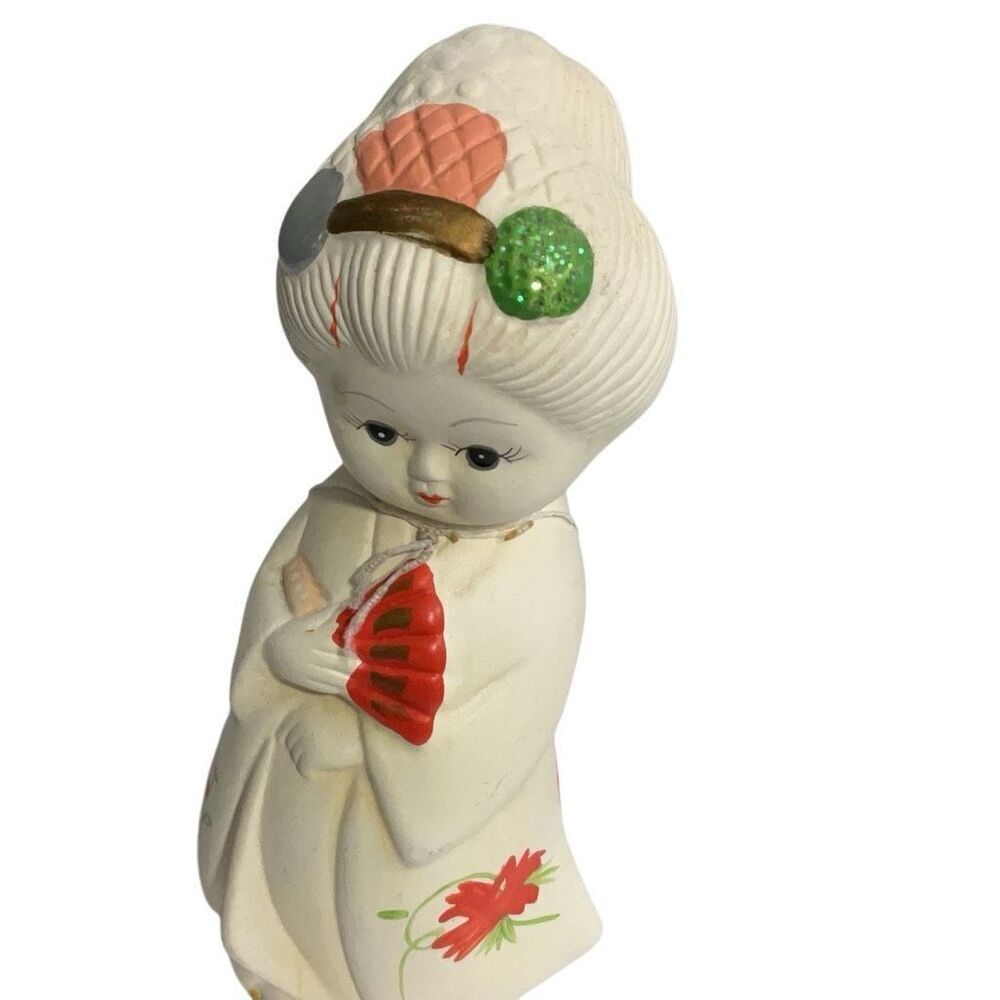 Figurine Kano Ind Ceramic Painted Pottery Japanese Style Woman Minyun No 36